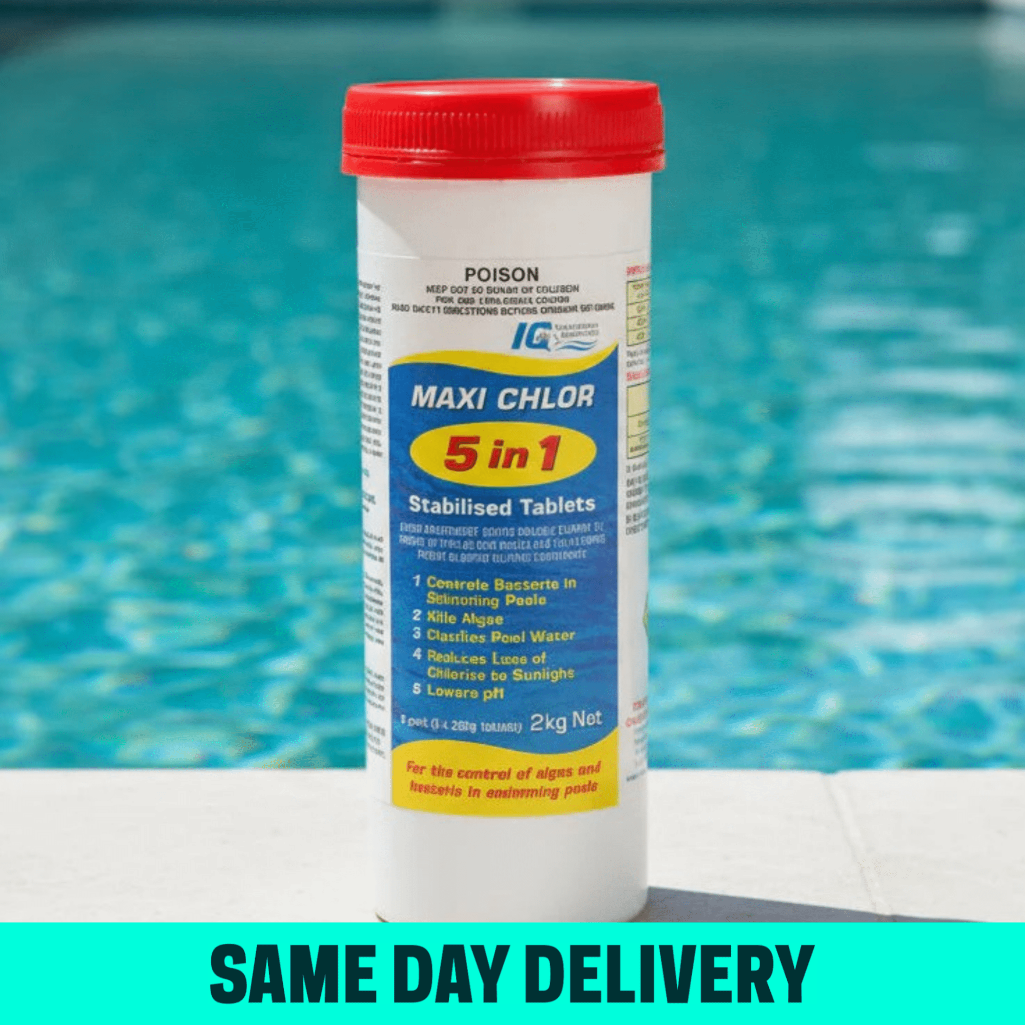 IQ Maxi Chlor 5 in 1 Stabilised Tablets 2kg - Chemicals