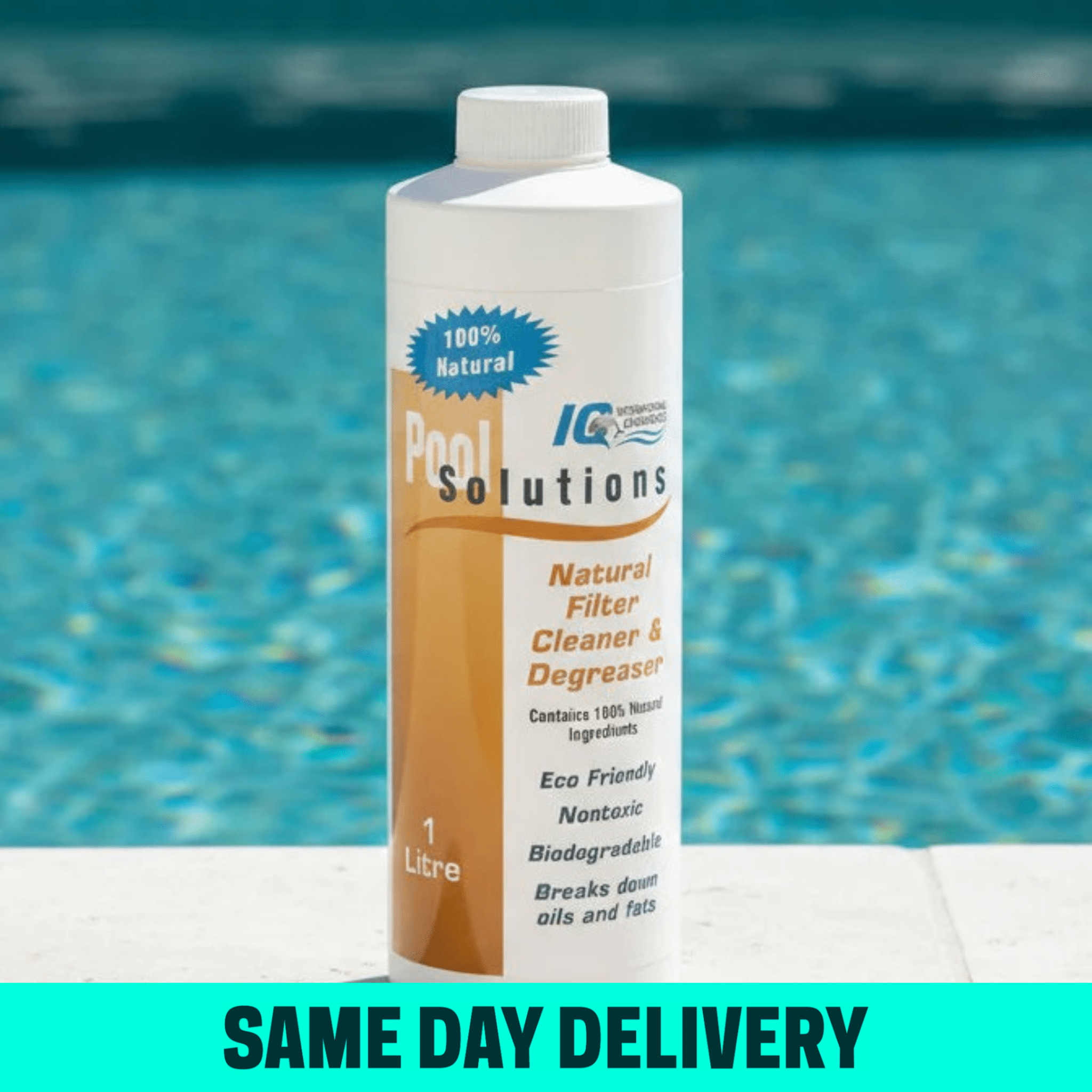 IQ Pool Solutions Natural Filter Cleaner & Degreaser 1L - Chemicals