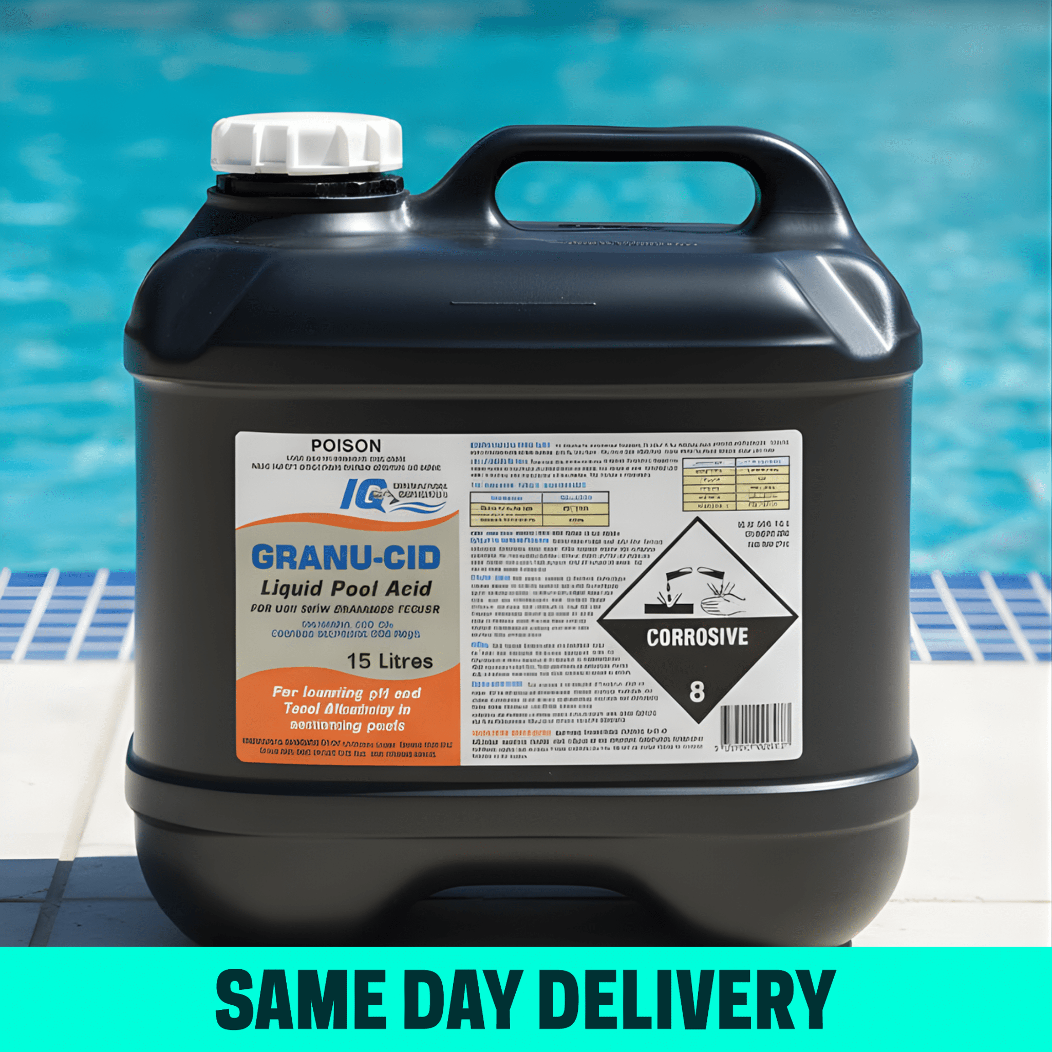 IQ Granu - Cid Liquid Pool Acid 15L - Pool Chemicals