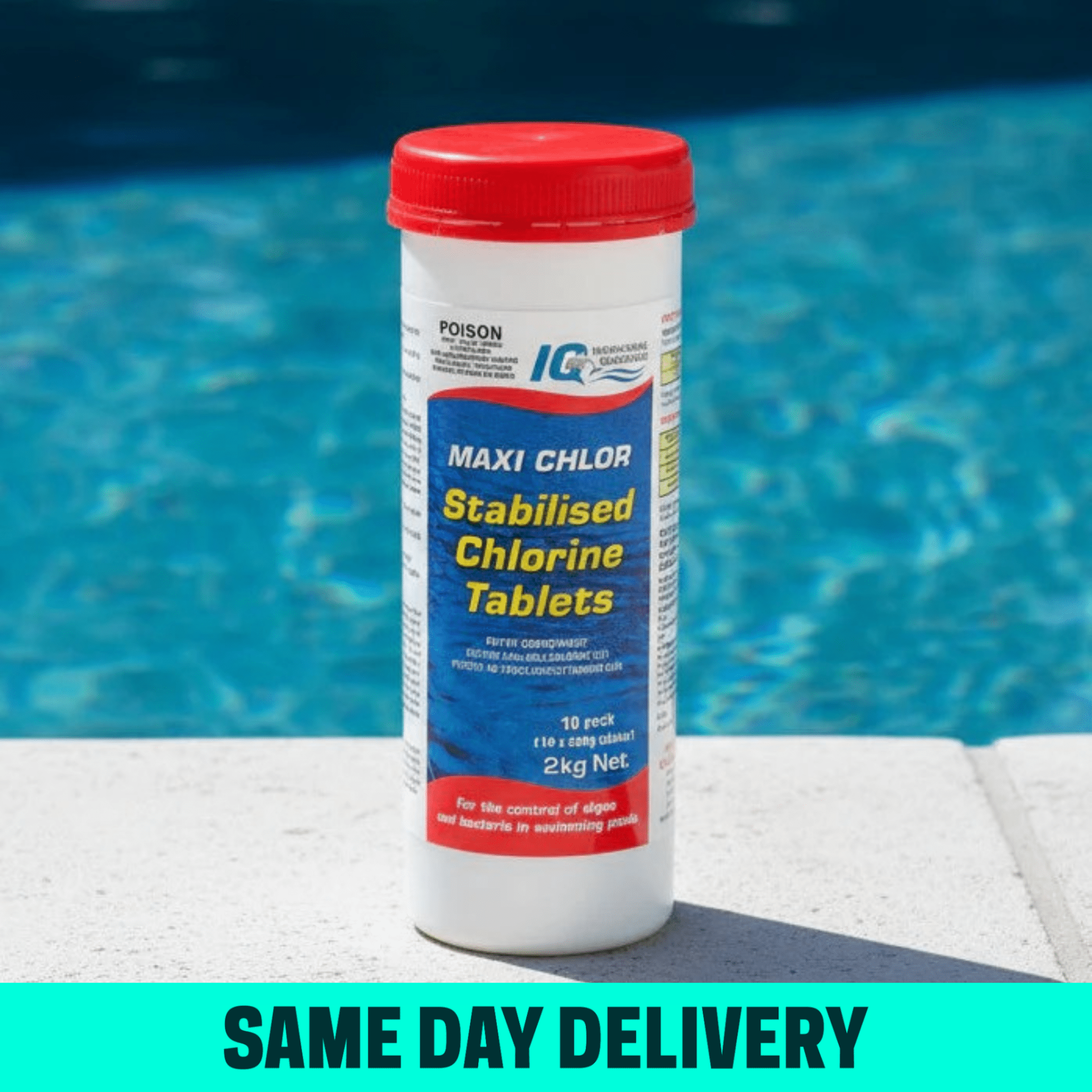 IQ Maxi Chlor Stabilised Chlorine Tablets 2kg - Pool Chemicals
