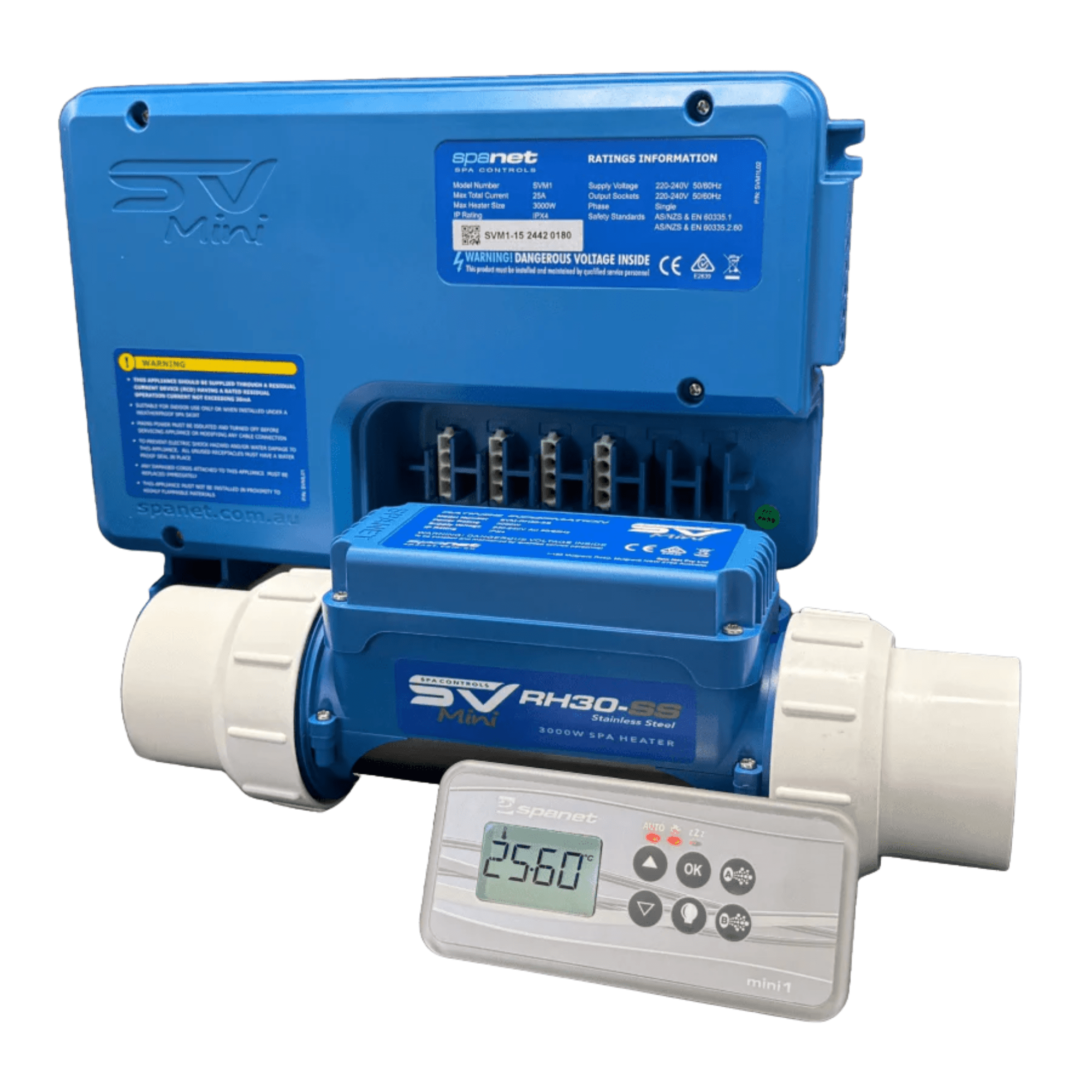 SpaNET SV Mini 1 Spa Control Package 3.0kW - Spa Controls