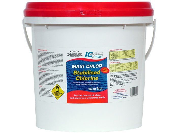 IQ Maxi Chlor Stabilised Granular Chlorine Salt Boost 10kg - Pool Chemicals