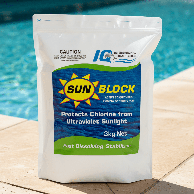 IQ Pool UV Blockout / Sunblock Fast Dissolving 3kg - Pool Chemicals