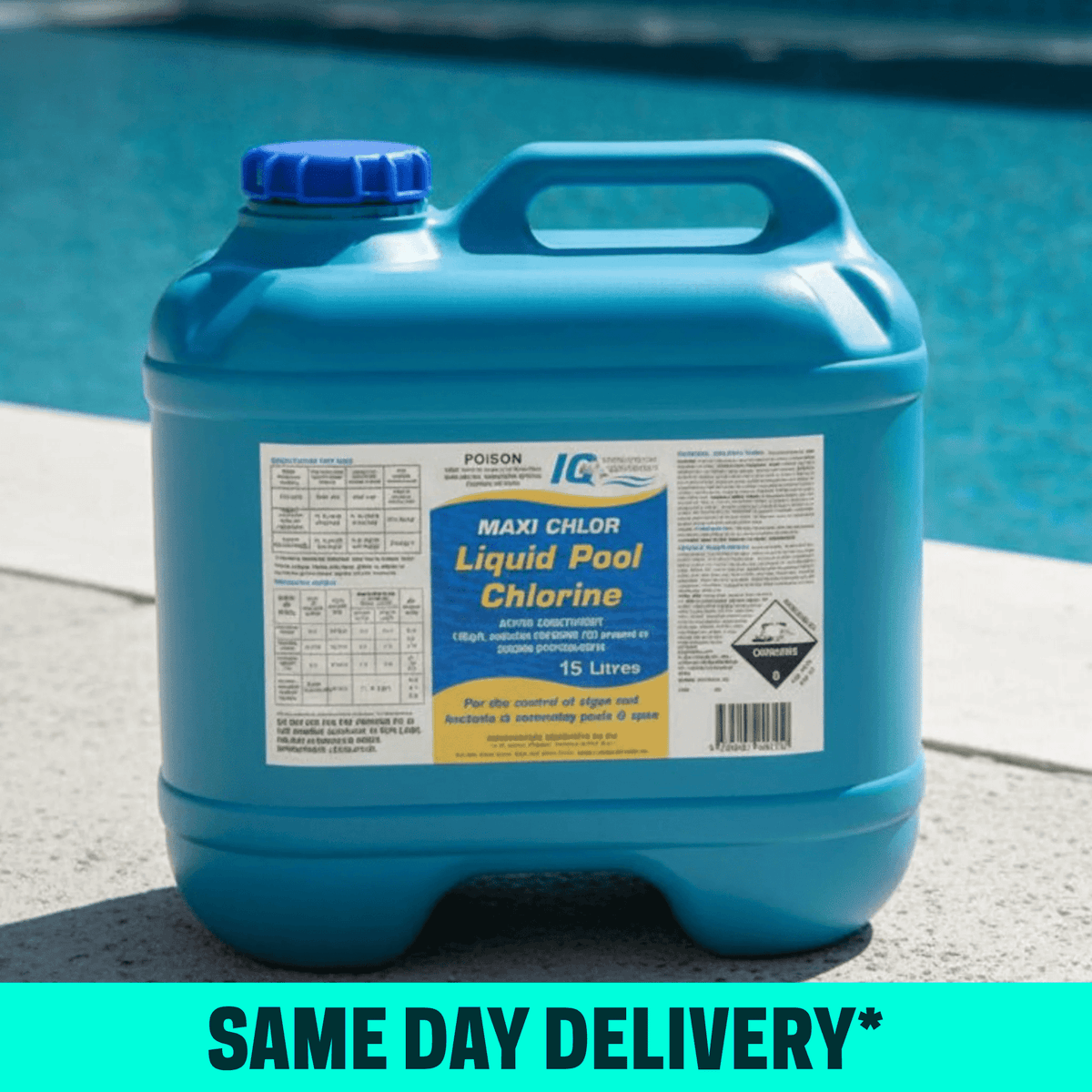 IQ Maxi Chlor Liquid Chlorine 15L - Pool Chemicals