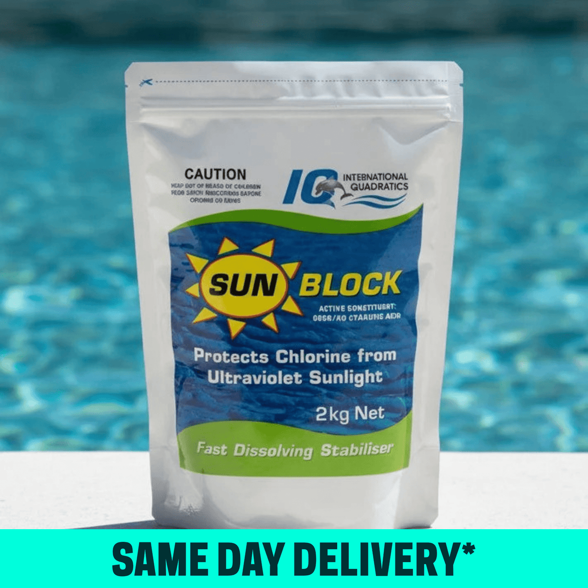 IQ Pool UV Blockout / Sunblock Fast Dissolving 2kg - Pool Chemicals