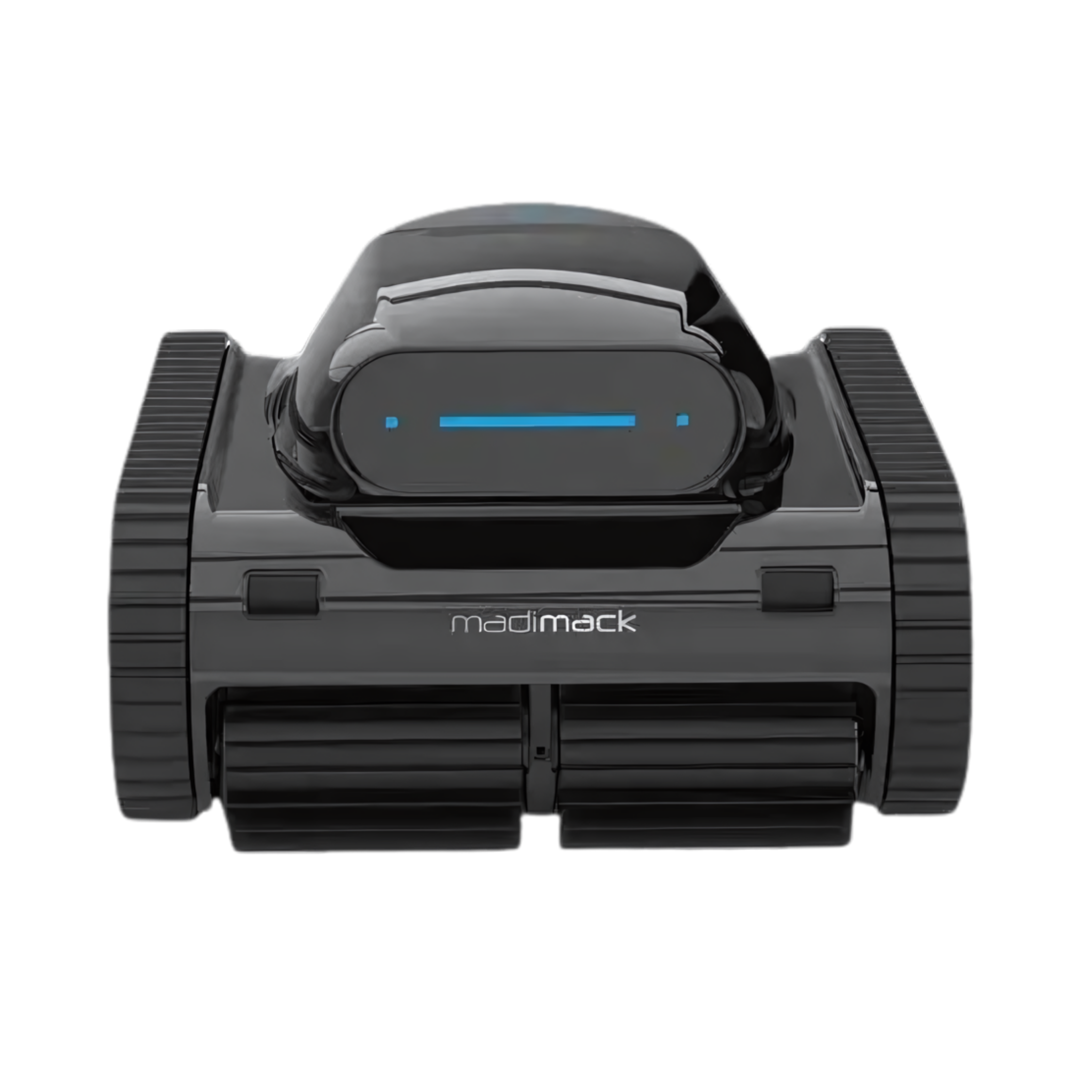 Black device with 'madi mack' branding on a white background