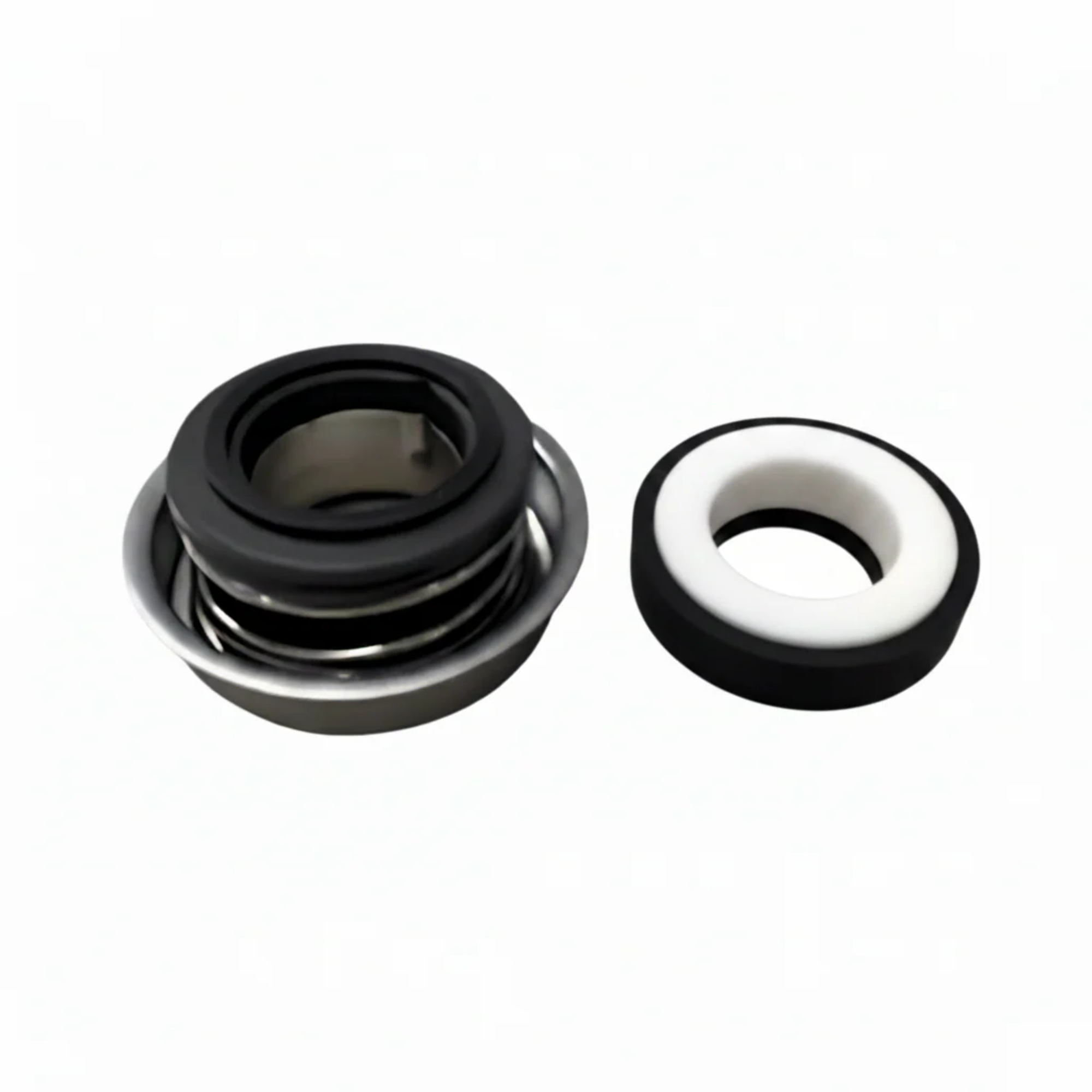 Mechanical seals on a white background