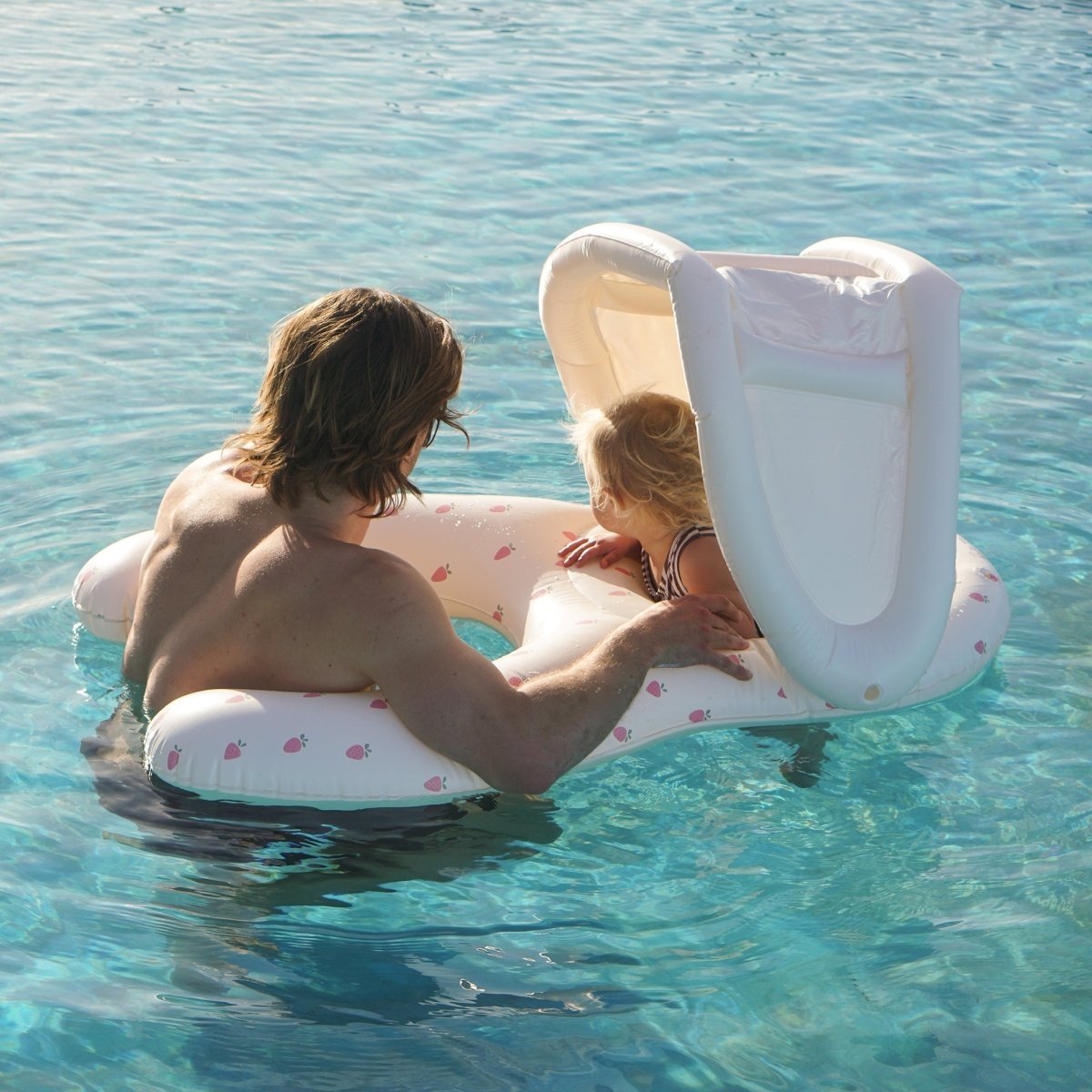 SUNNYLiFE Float Together Baby Seat - Strawberry Sunshine - Kids Pool Floats