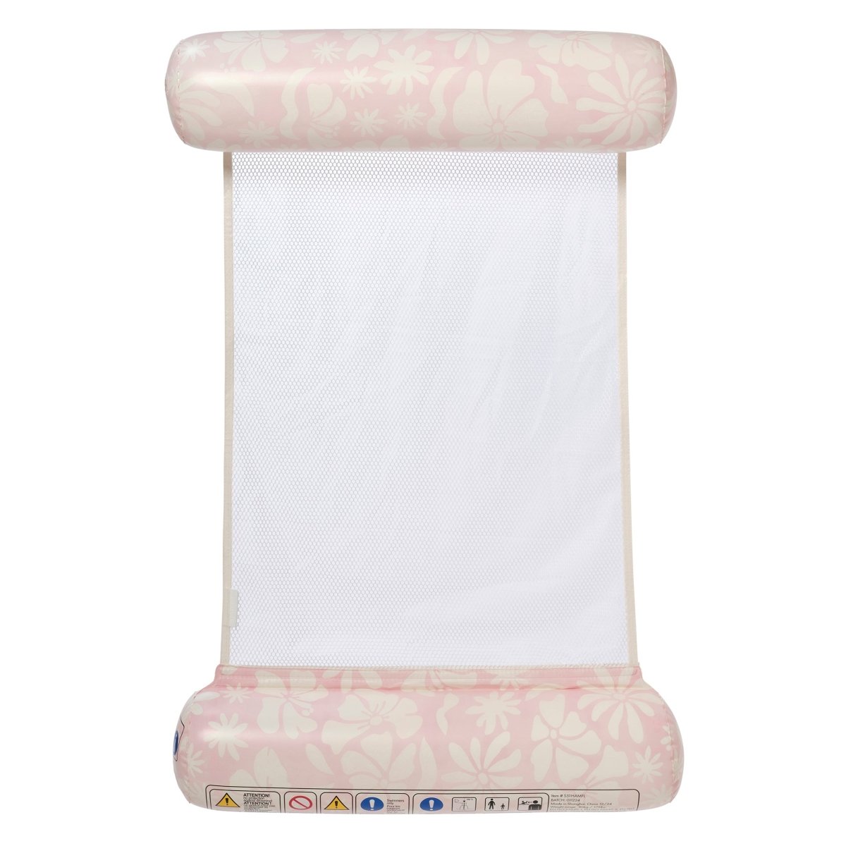 SUNNYLiFE Bolster Hammock - Pink Floral - Pool Floats