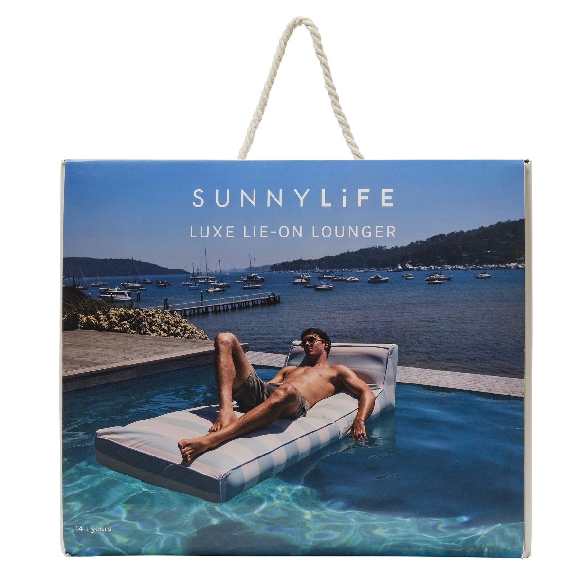 SUNNYLiFE Luxe Lie - On Lounger - Lazy Days Blue - Loungers