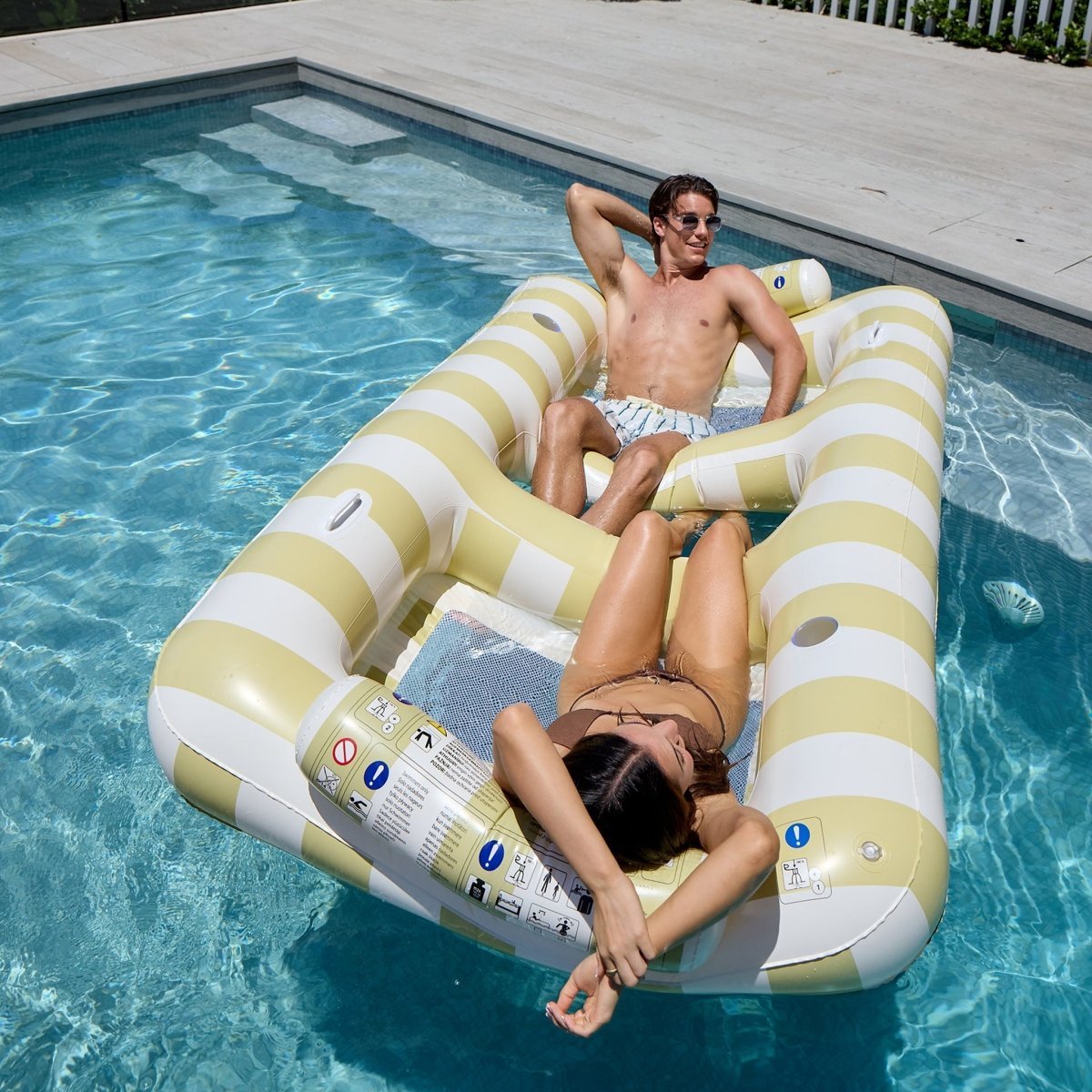 SUNNYLiFE Twin Hammock - Casa Sand Stripe - Pool Floats