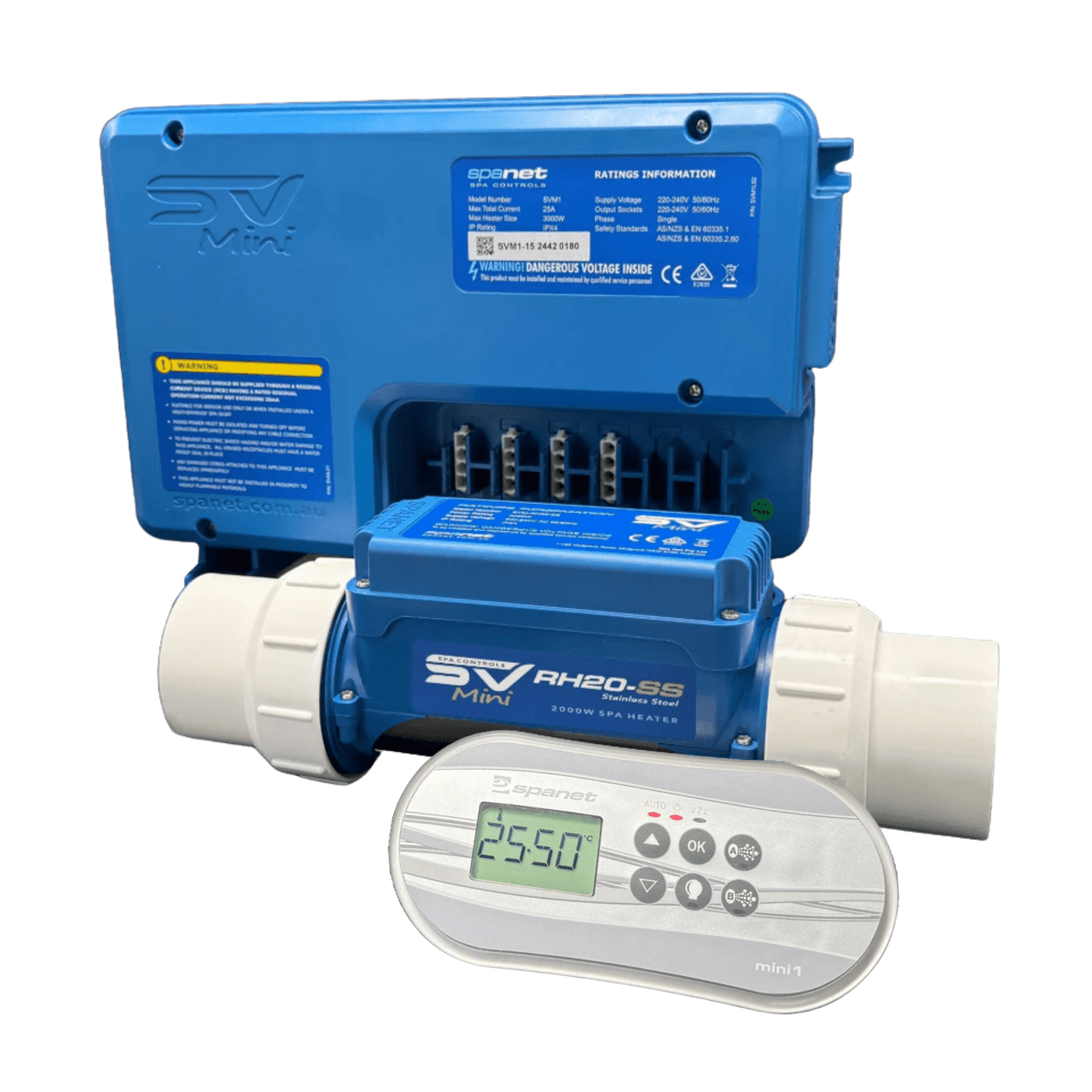 SpaNET SV Mini 1 Spa Control Package 2.0kW - Spa Controls