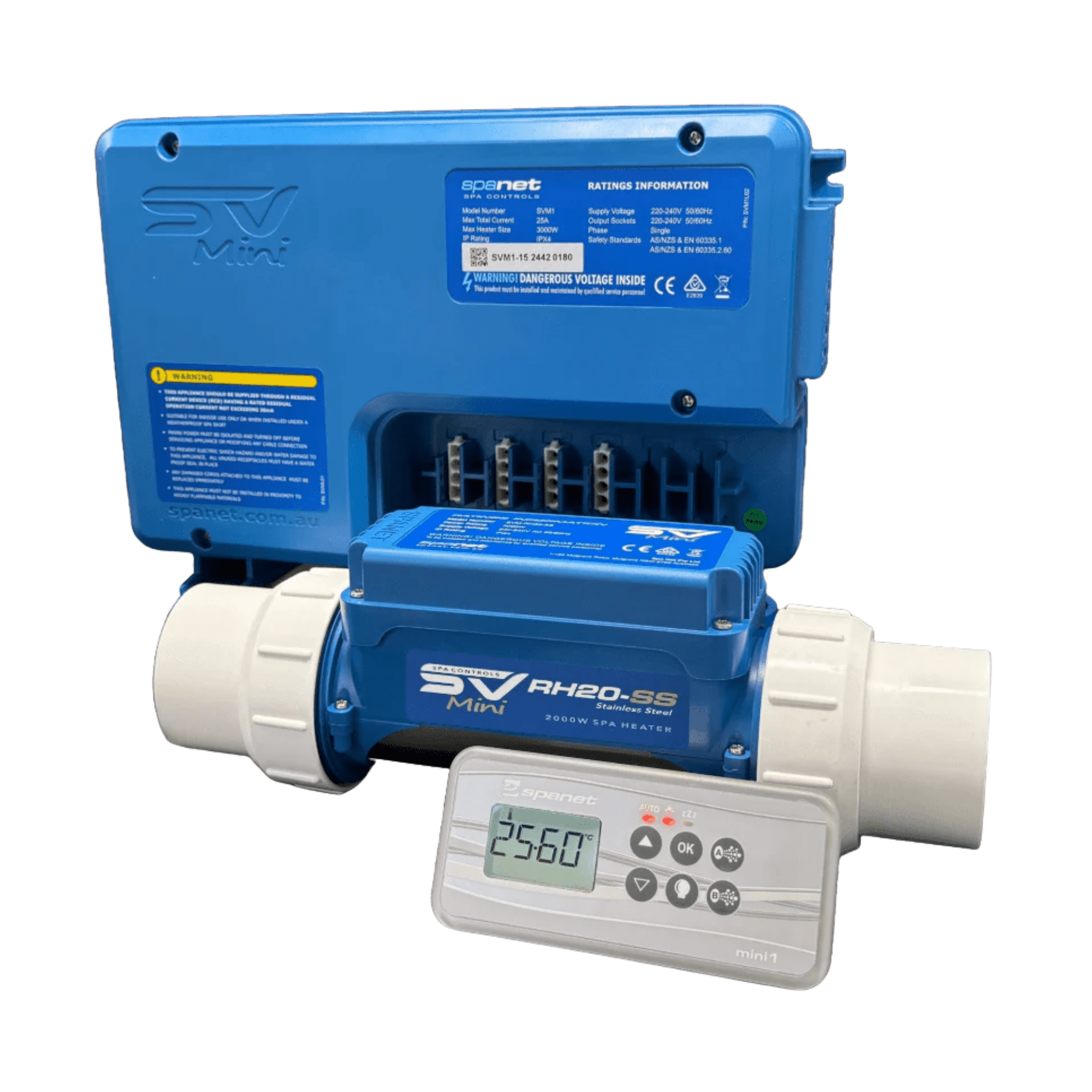 SpaNET SV Mini 1 Spa Control Package 2.0kW - Spa Controls