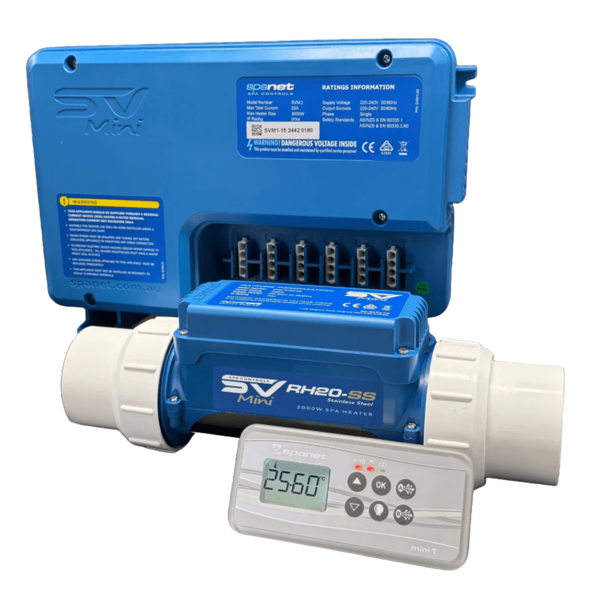 SpaNET SV Mini 2 Spa Control Package 2.0kW - Spa Controls