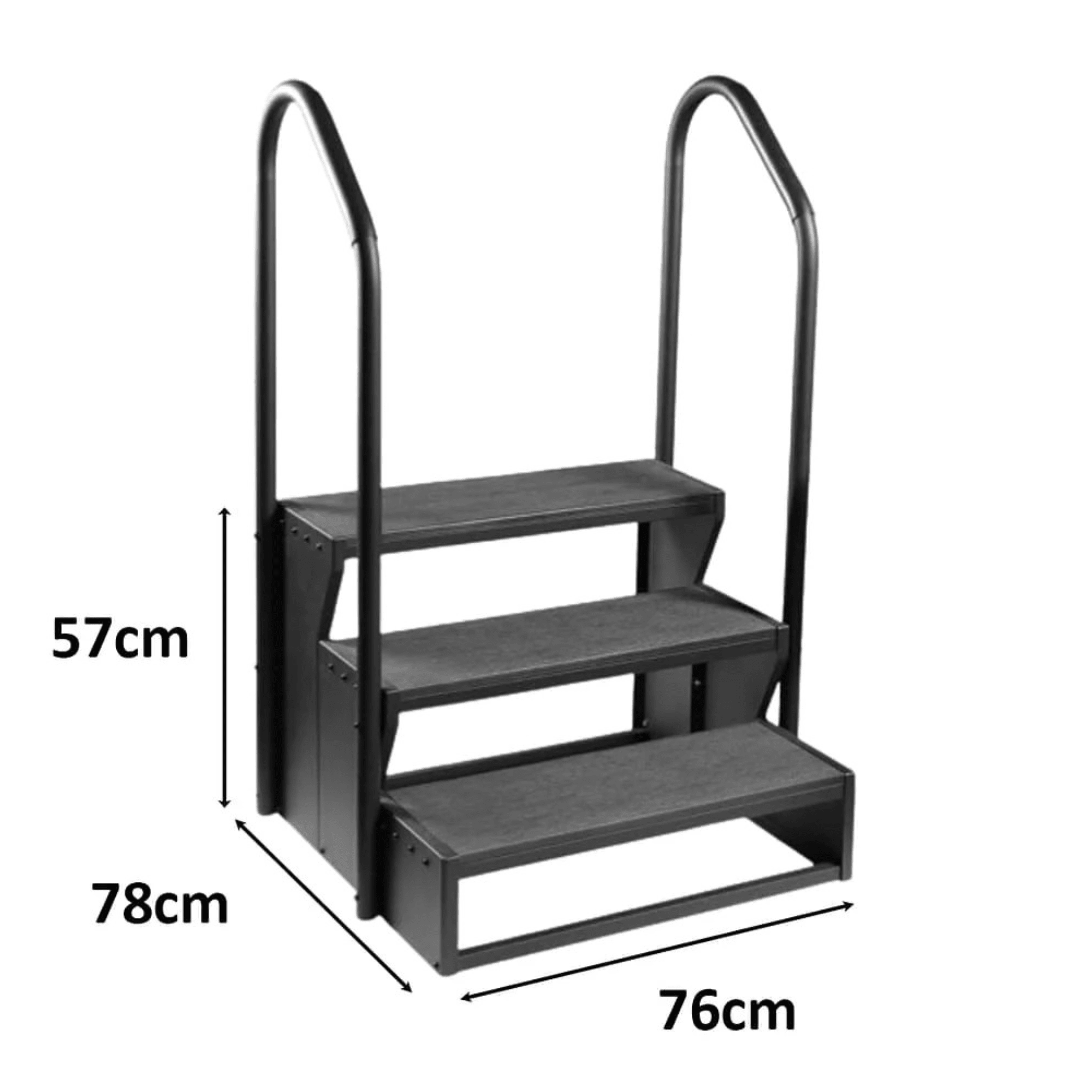 Turbo - Tech 3 - Tier Swim Spa Steps with Hand Rails - Spa Steps