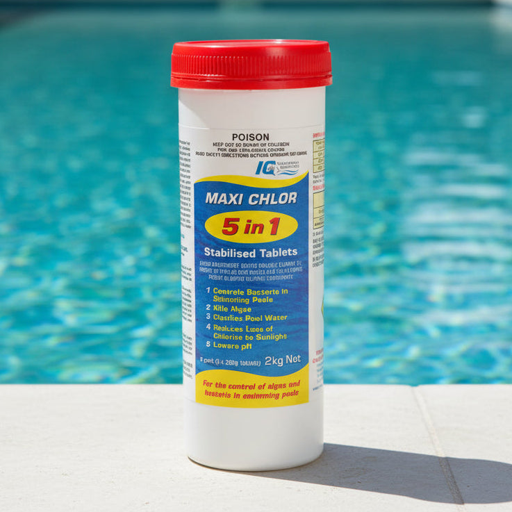 IQ Maxi Chlor 5 in 1 Stabilised Tablets 2kg - Chemicals