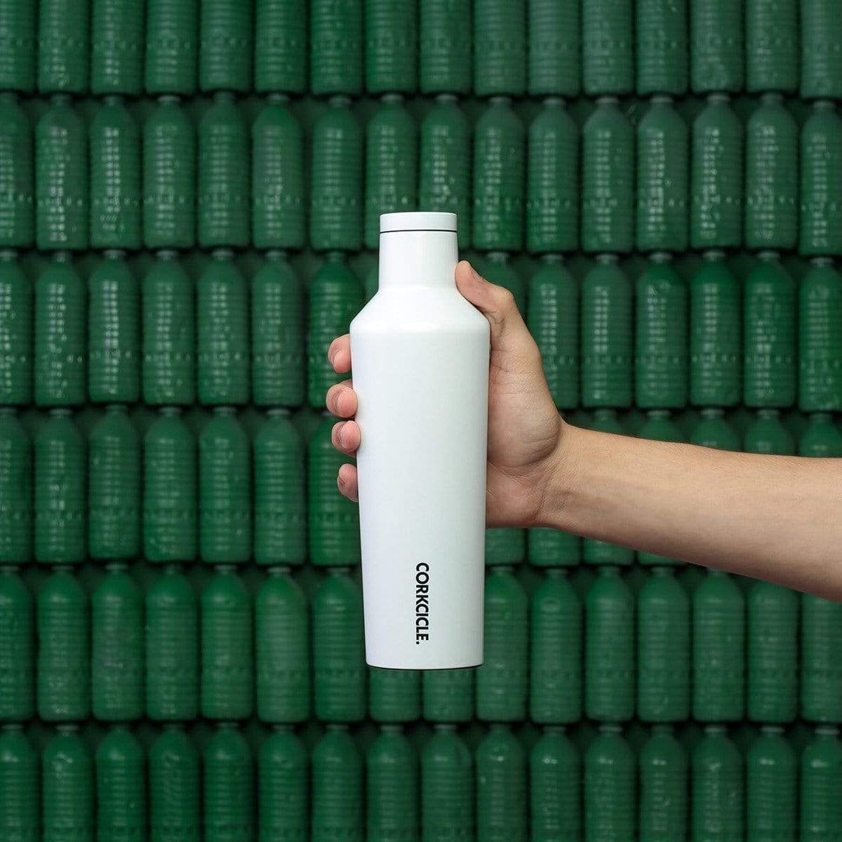 Insulated Stainless Steel Dipped Canteen Bottle 750ml - Modernist White - Laguna Lifestyle