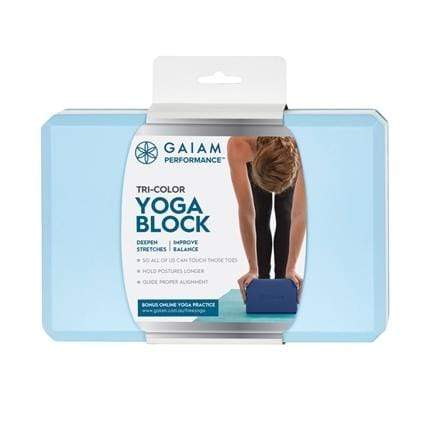 Gaiam Performance Tricolour Yoga Block - Laguna Lifestyle