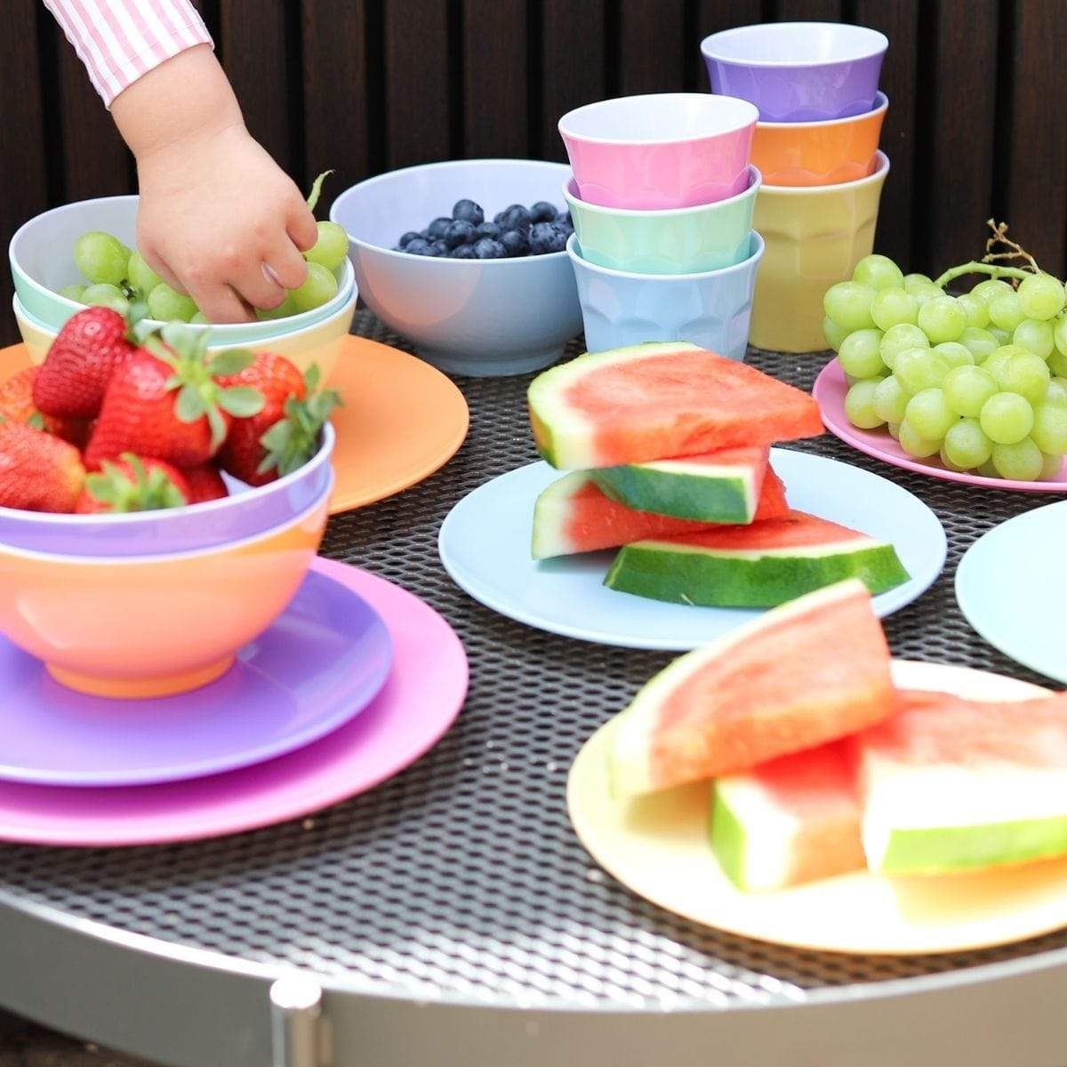Classic Melamine Dinner Set (24 Piece) - Pastel ‘Dream’ - Laguna Lifestyle