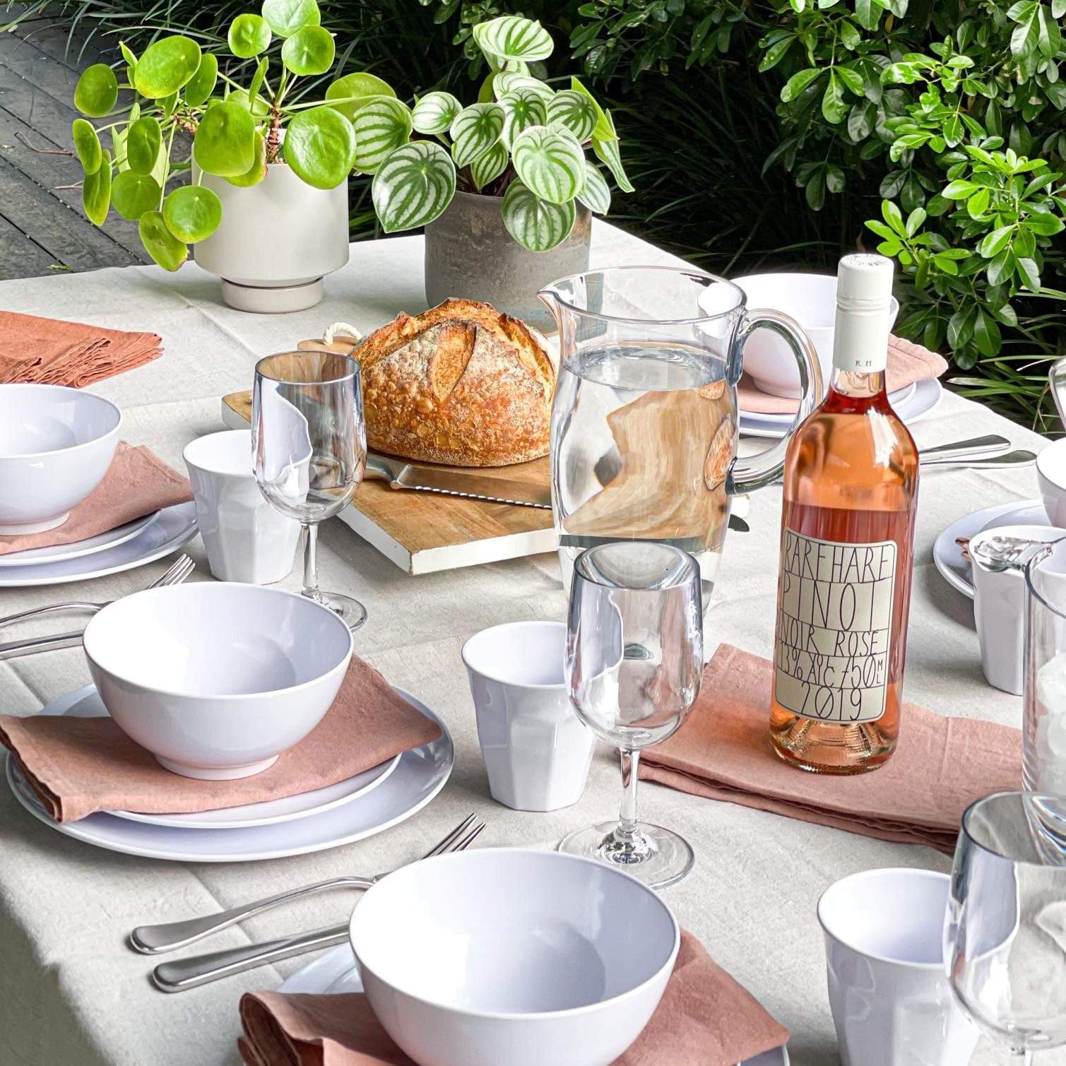 Classic Melamine Dinner Set (24 Piece) - White - Dining