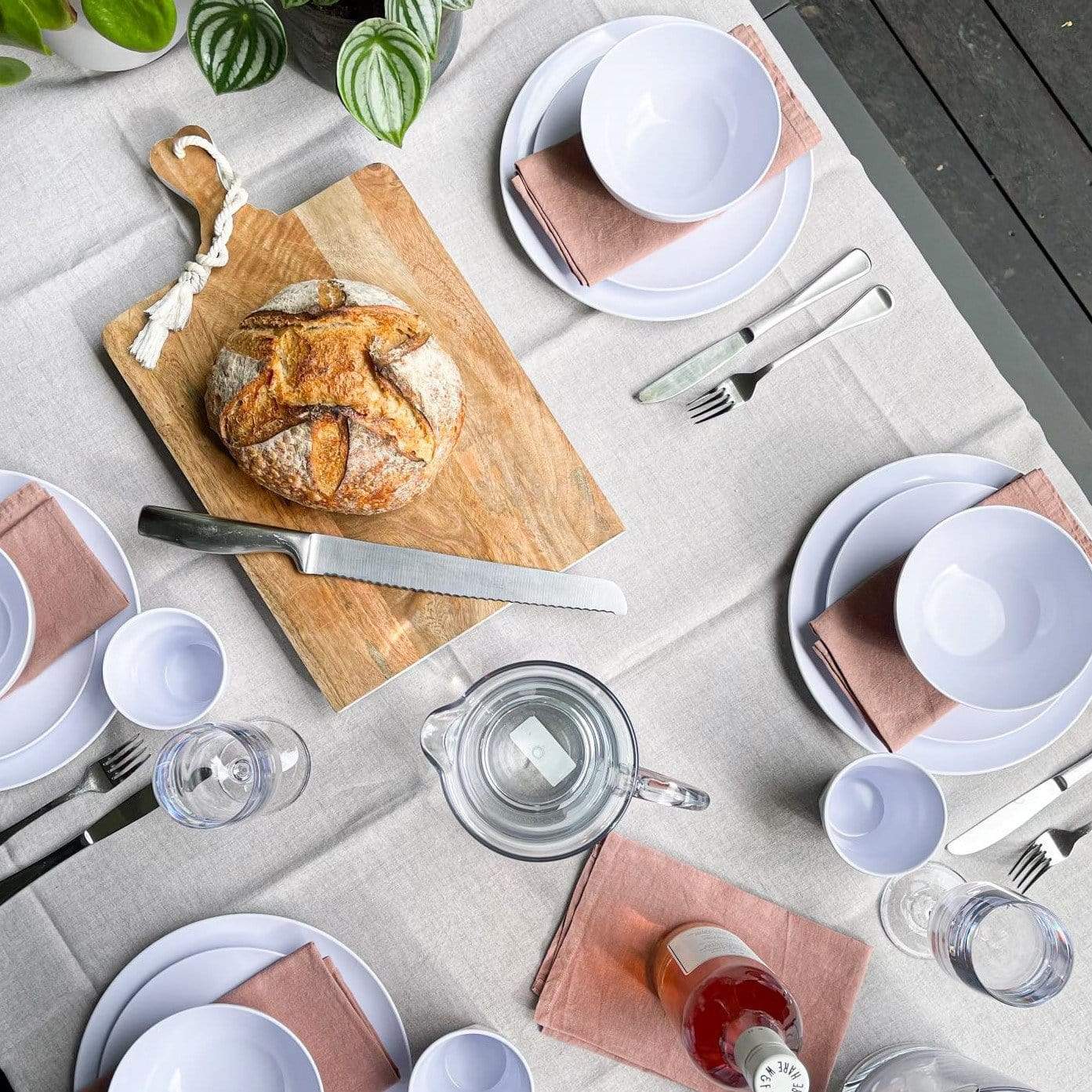 Classic Melamine Dinner Set (24 Piece) - White - Dining