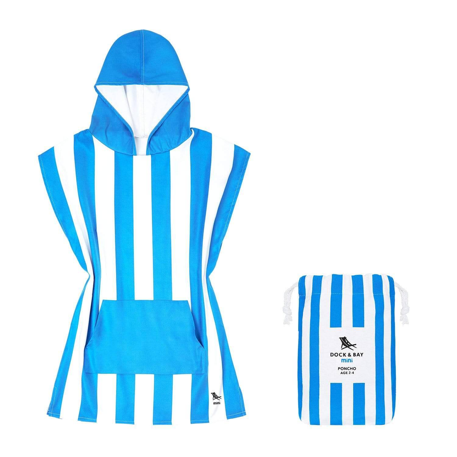 Kids Poncho Hooded Towel Mini Cabana Collection - Bondi Blue - Towel