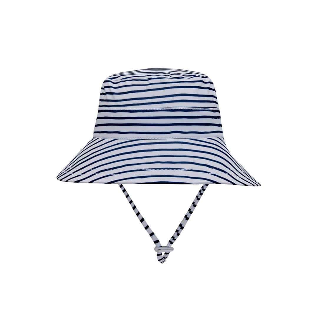 Kids Swim Bucket Hat - Navy Stripe - Hat