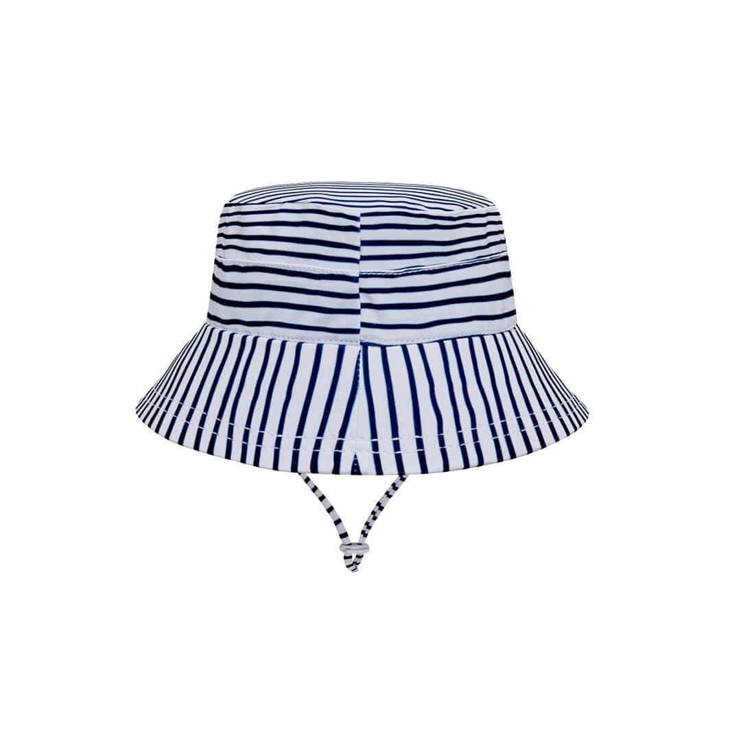 Kids Swim Bucket Hat - Navy Stripe - Hat