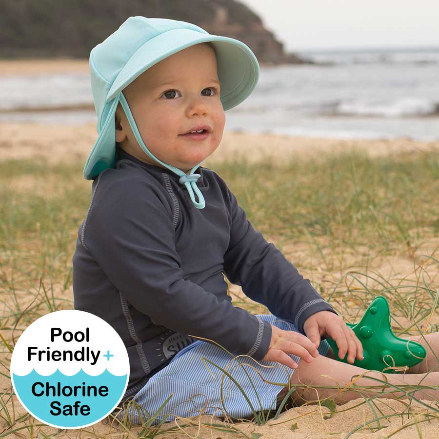 Kids Zip Up UPF50+ Rash Vest - Slate - Laguna Lifestyle
