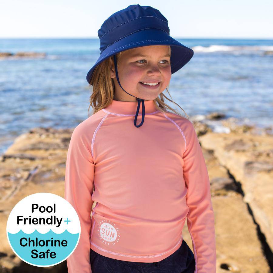 Kids Rash Vest UPF50+ - Peach - Laguna Lifestyle