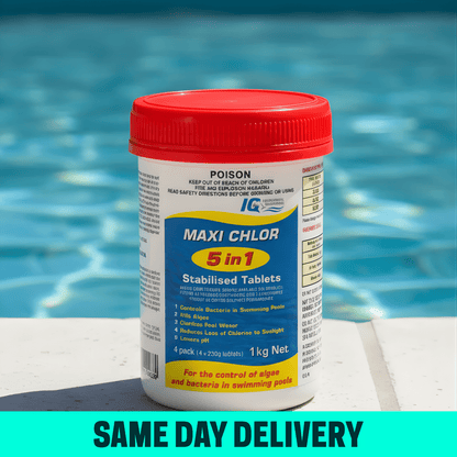 IQ Maxi Chlor 5 in 1 Stabilised Tablets 1kg - Pool Chemicals