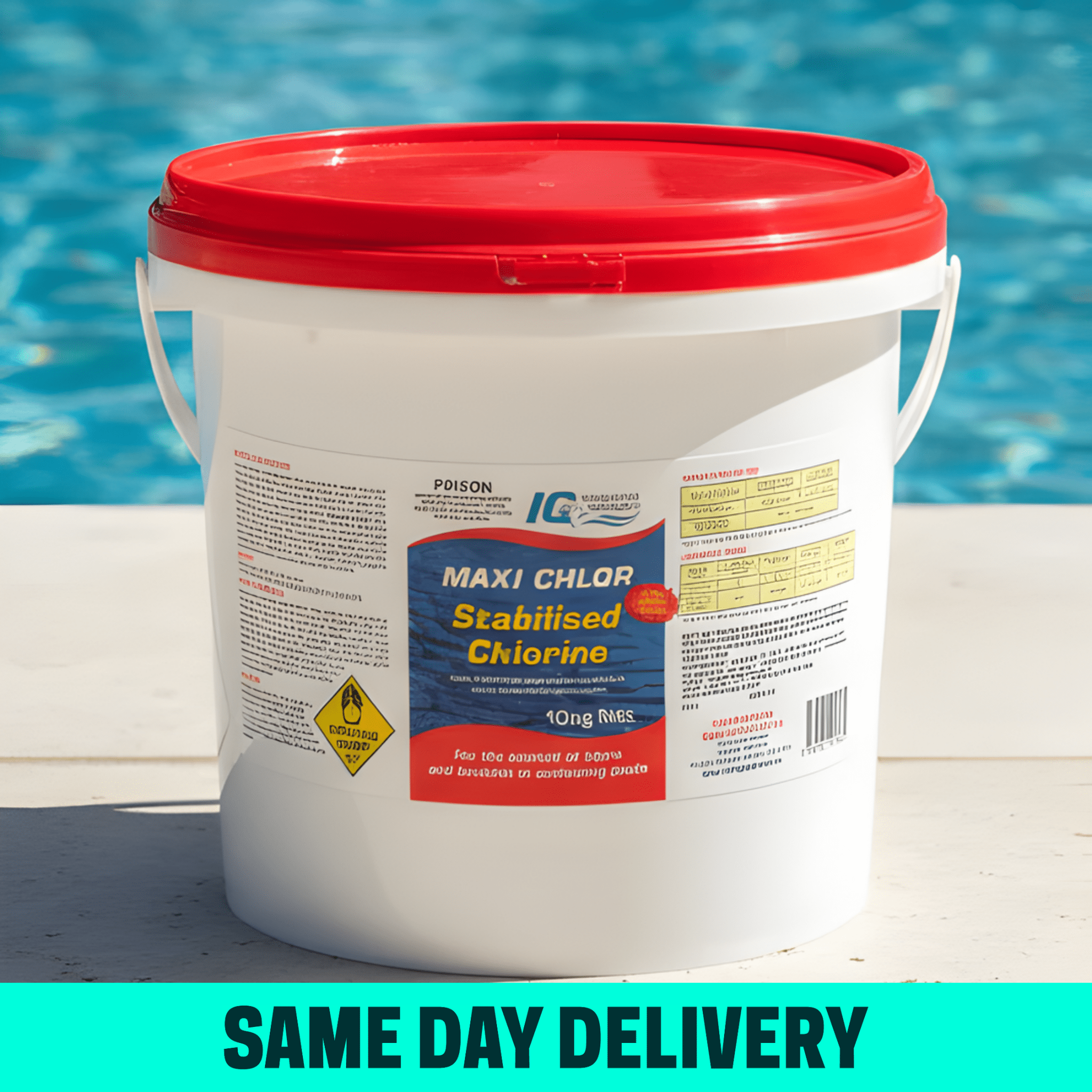 IQ Maxi Chlor Stabilised Granular Chlorine Salt Boost 10kg - Pool Chemicals
