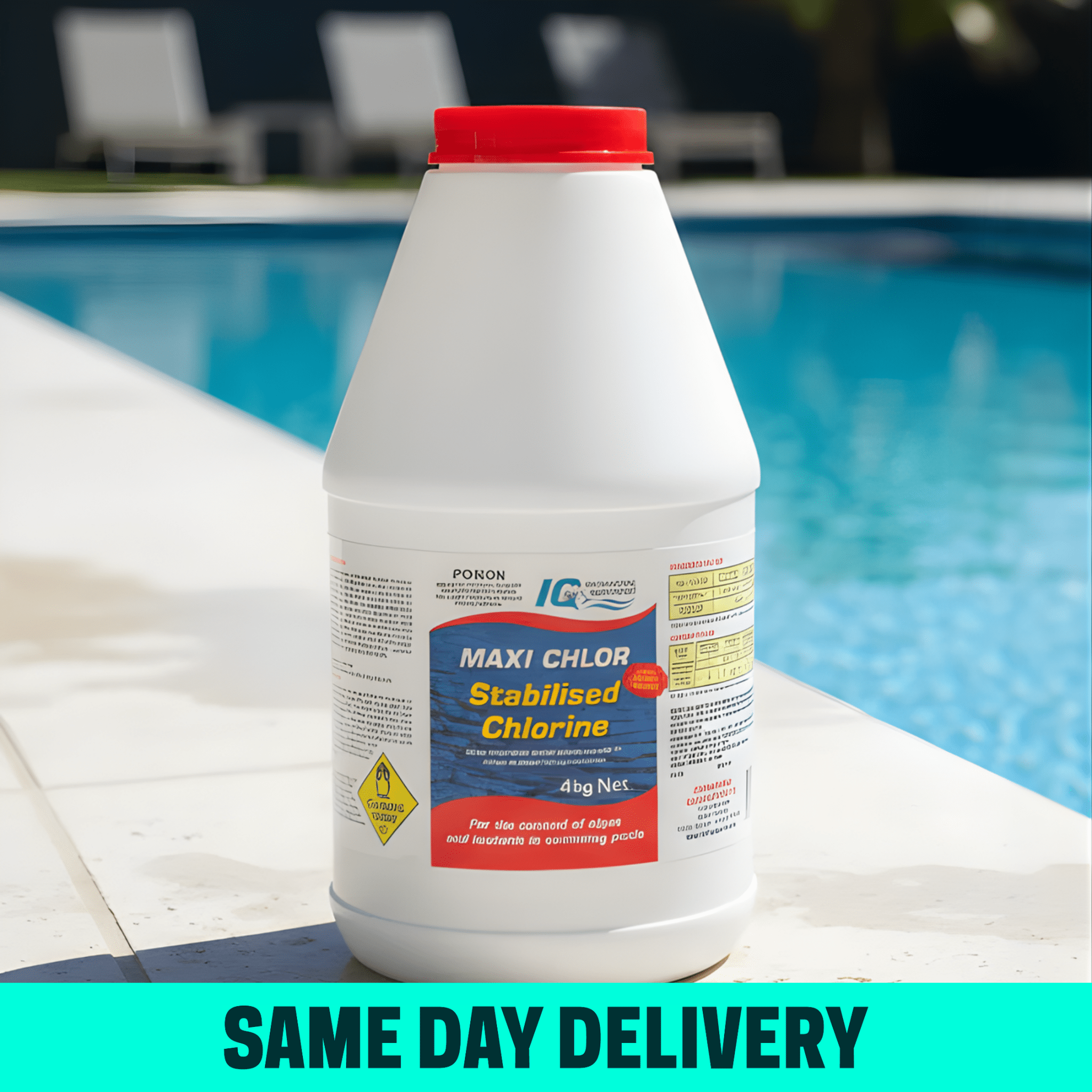 IQ Maxi Chlor Stabilised Granular Chlorine Salt Boost 4kg - Pool Chemicals