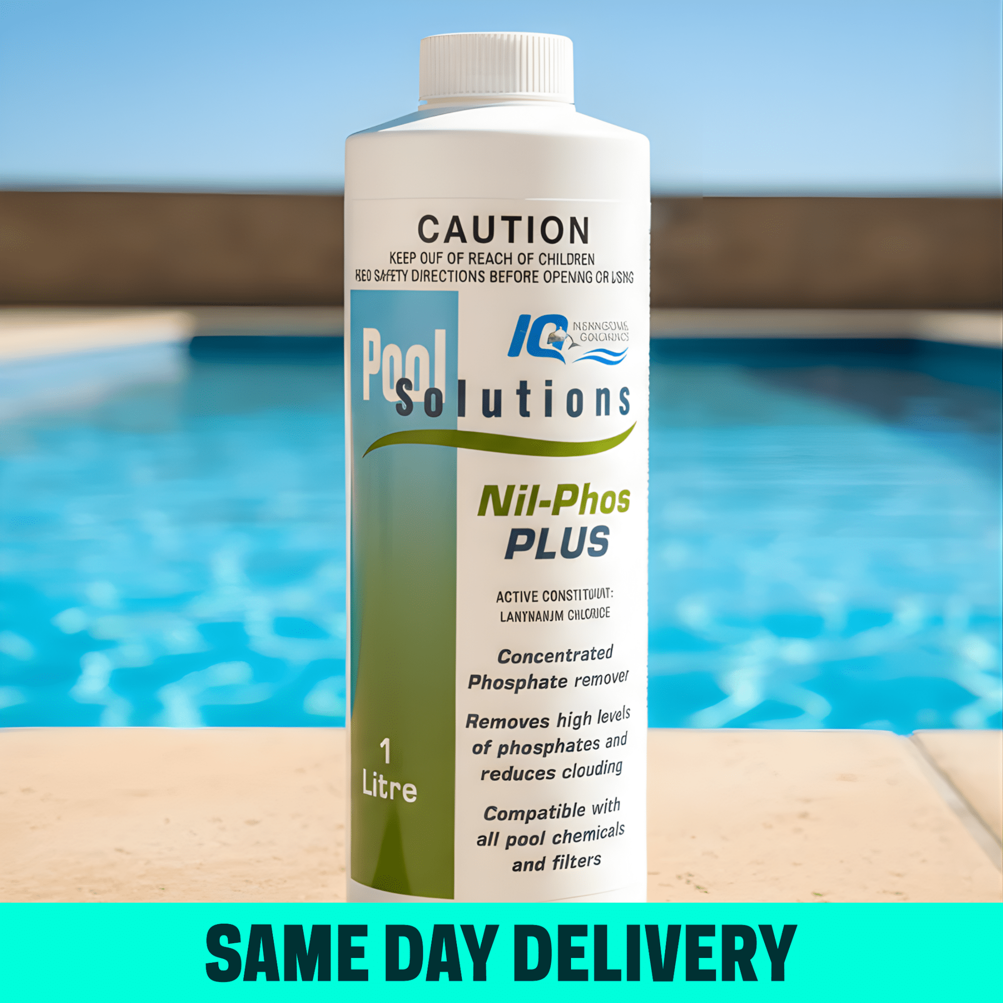 IQ Pool Nil - Phos Plus Phosphate Remover 1L - Pool Chemicals