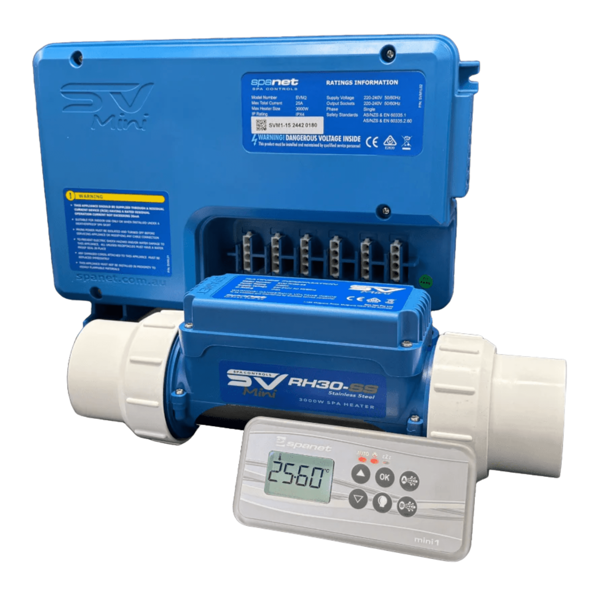SpaNET SV Mini 2 Spa Control Package 3.0kW - Spa Controls