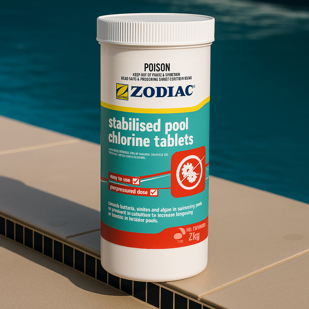 Zodiac Stabilised Pool Chlorine 2kg Tablets - Chemical Sanitisers