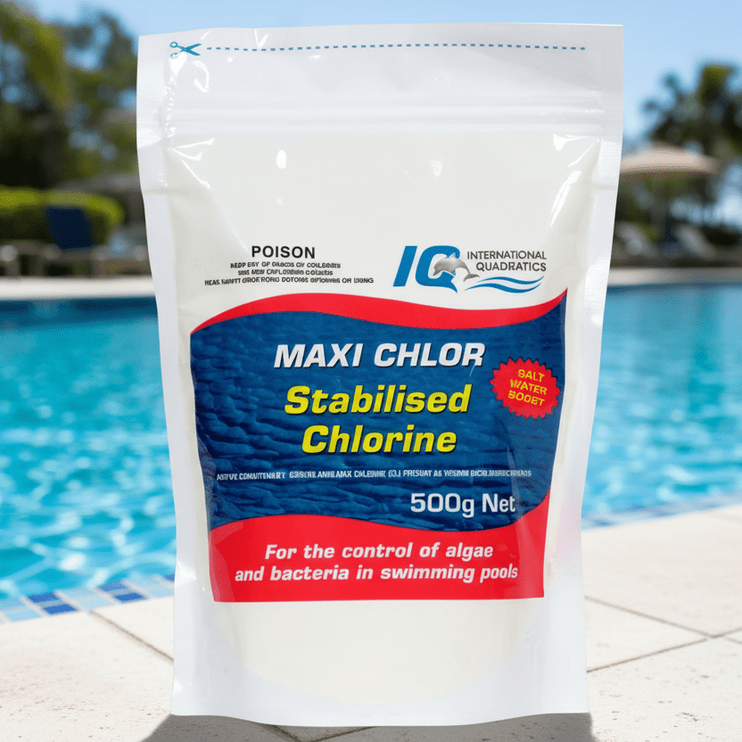 IQ Maxi Chlor Stabilised Granular Chlorine Salt Boost 500g - Pool Chemicals