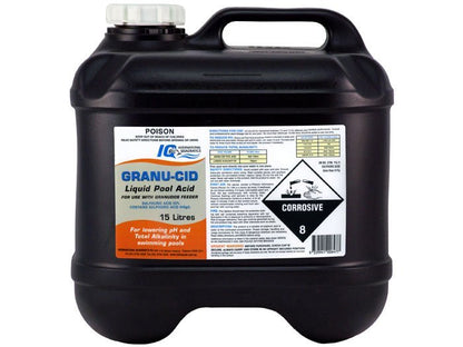 IQ Granu - Cid Liquid Pool Acid 15L - Pool Chemicals