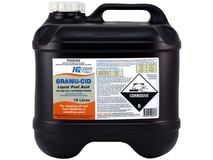 IQ Granu - Cid Liquid Pool Acid 15L - Pool Chemicals