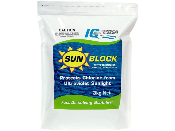 IQ Pool UV Blockout / Sunblock Fast Dissolving 3kg - Pool Chemicals