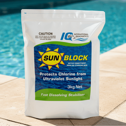 IQ Pool UV Blockout / Sunblock Fast Dissolving 3kg - Pool Chemicals