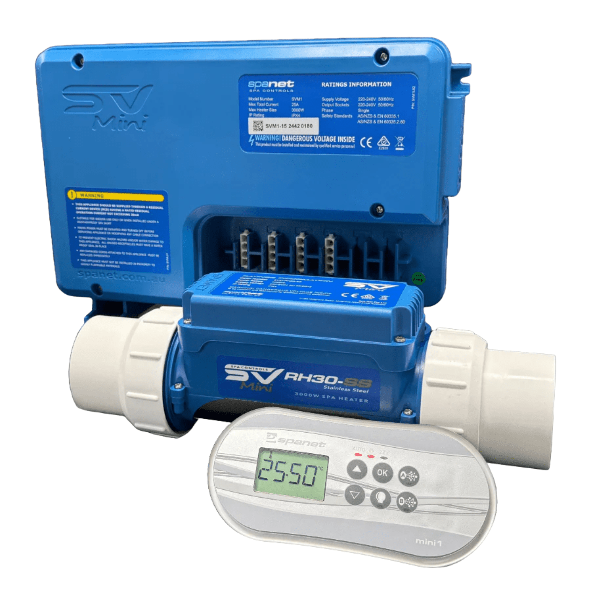 SpaNET SV Mini 1 Spa Control Package 3.0kW - Spa Controls