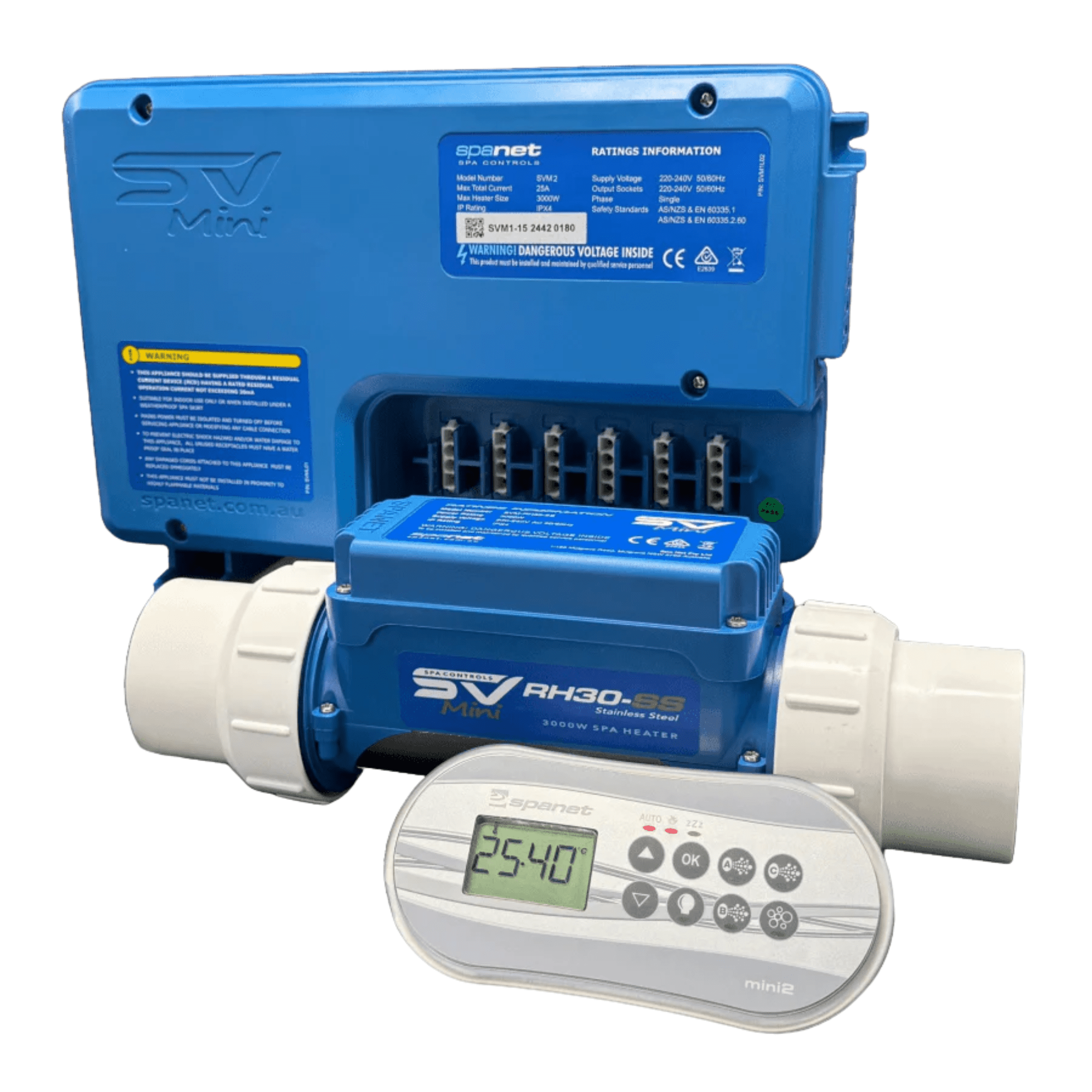 SpaNET SV Mini 2 Spa Control Package 3.0kW - Spa Controls