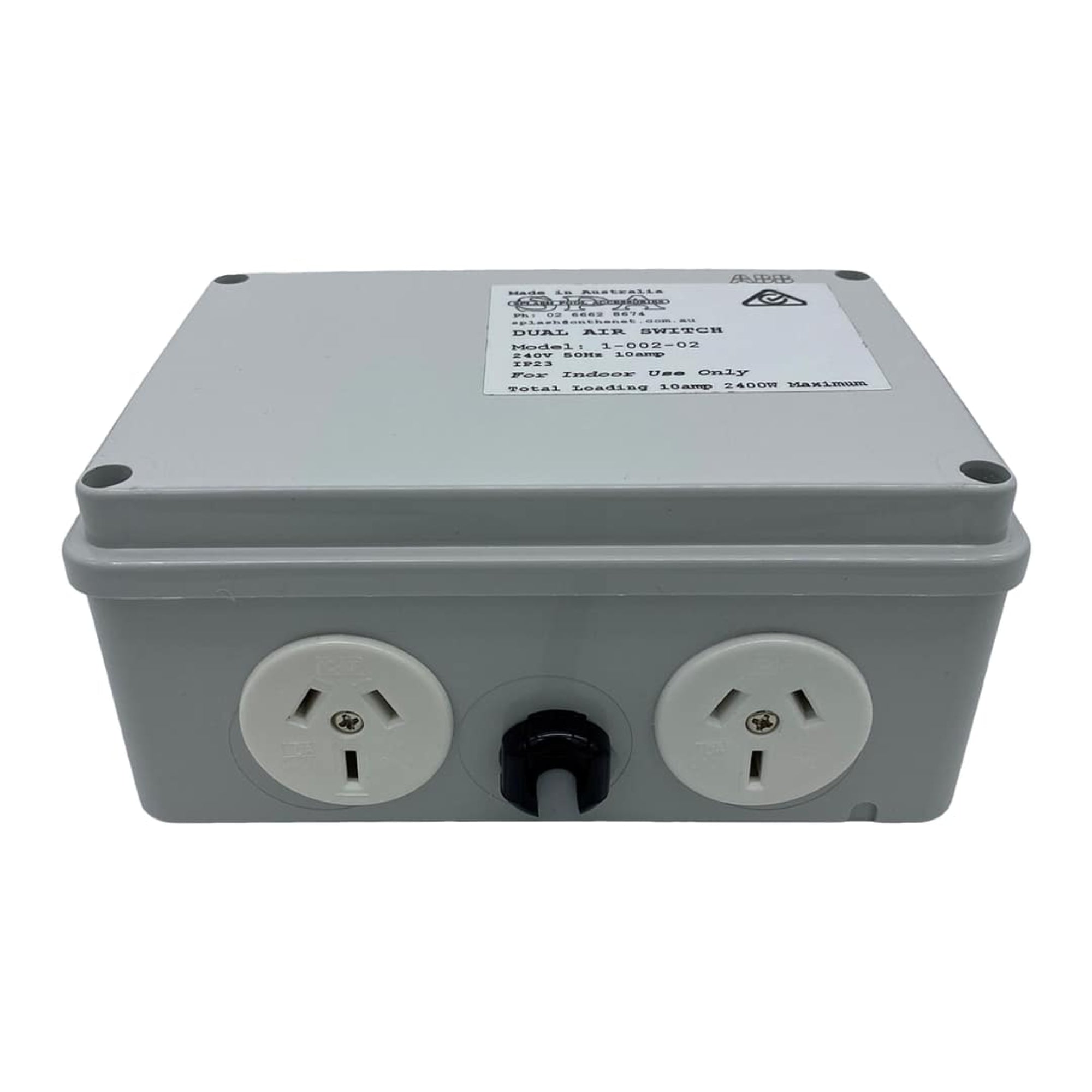 Double Outlet 10amp Air Switch Box - Air Switch Boxes