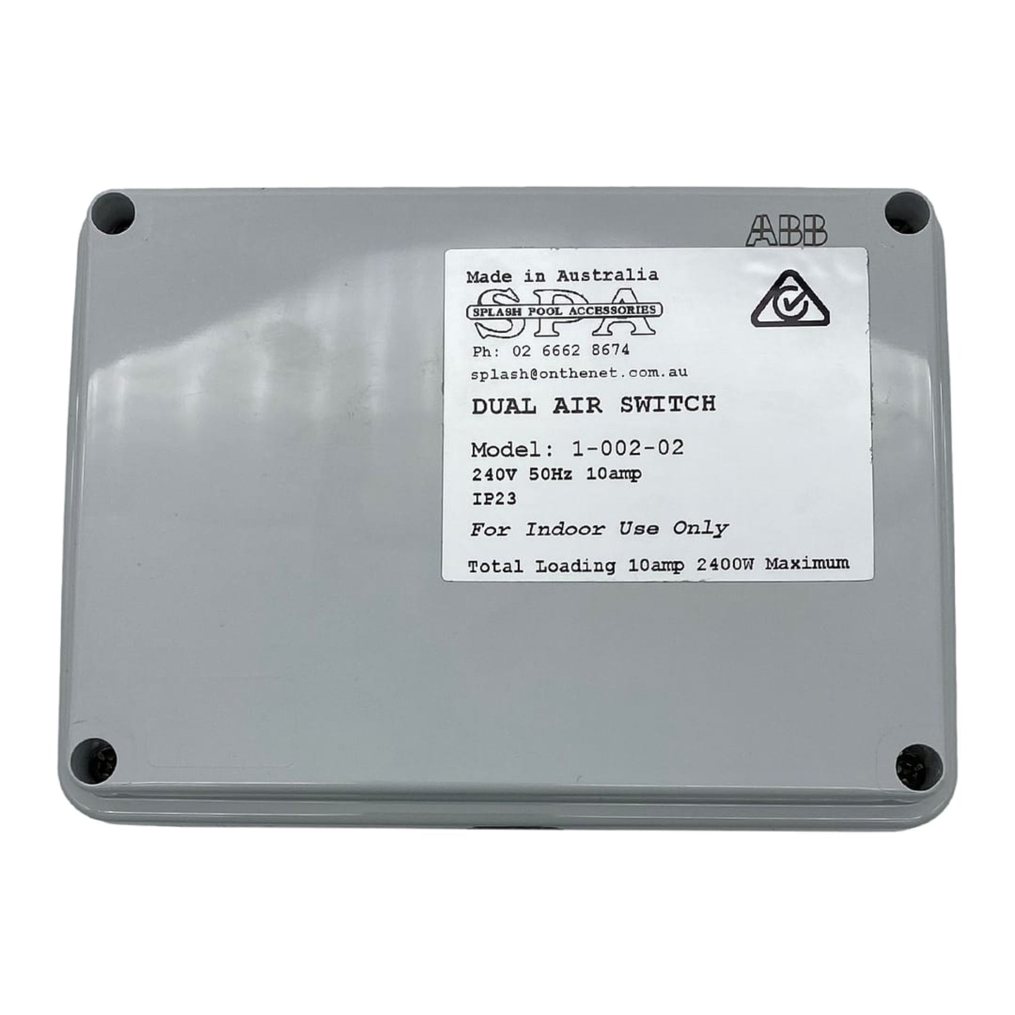 Double Outlet 10amp Air Switch Box - Air Switch Boxes
