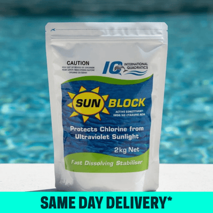 IQ Pool UV Blockout / Sunblock Fast Dissolving 2kg - Pool Chemicals