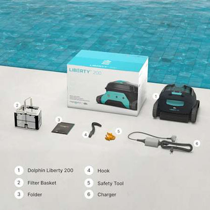 Maytronics Dolphin Liberty 200 Robotic Pool Cleaner - Robotic Pool Cleaner