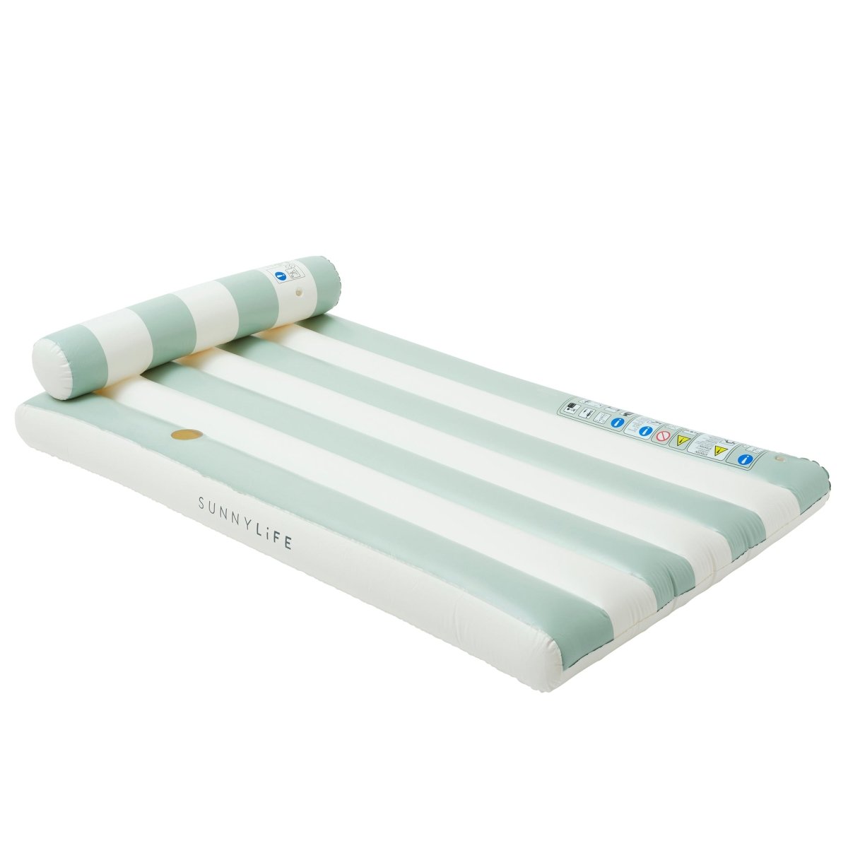 SUNNYLiFE Luxe Lilo - Green Stripe - Pool Floats