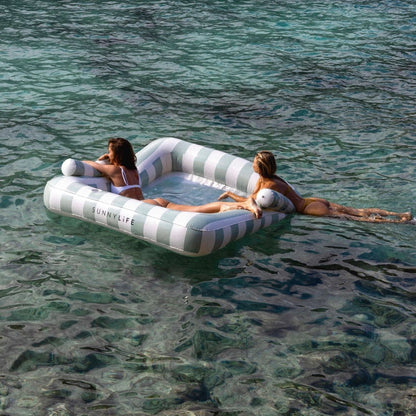 SUNNYLiFE Luxe Twin Hammock Float - The Vacay Soft Olive - Pool Floats