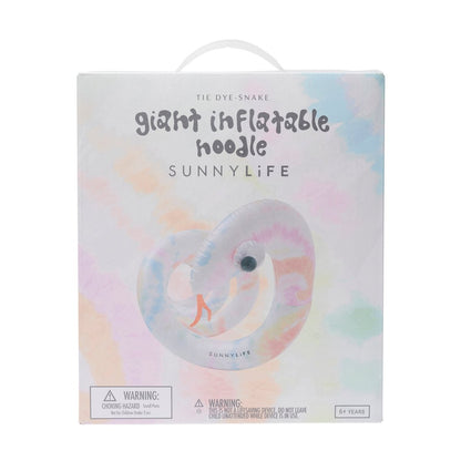 Sunnylife Giant Inflatable Noodle Snake - Tie Dye - Inflatable Games